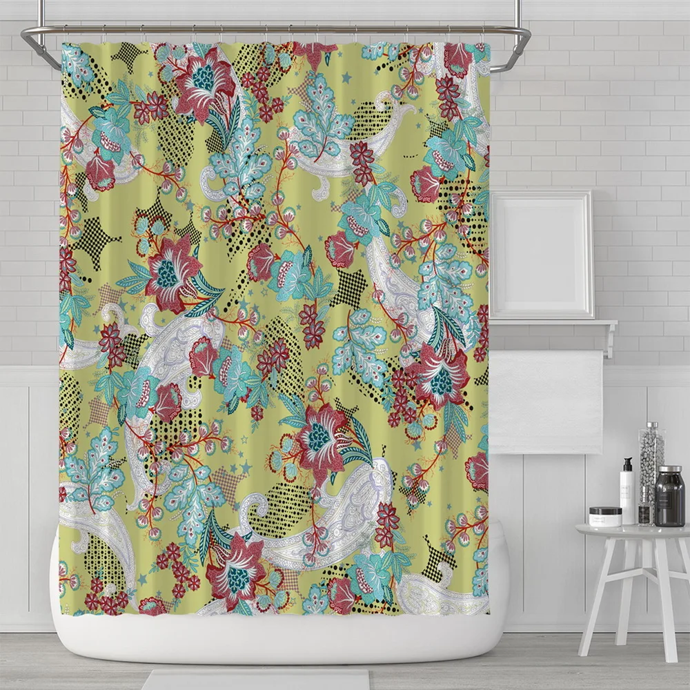 Водонепроницаемый набор занавесок для душа с 12 крючками занавески для ванной из плотного полиэстера занавески для ванной комнаты s украшения для дома для ванной комнаты - Цвет: style A