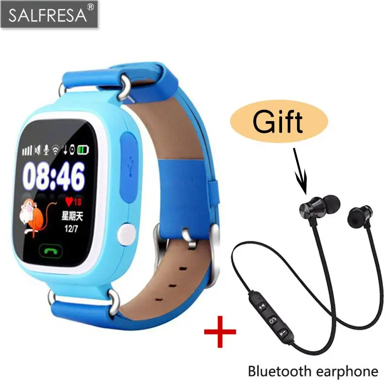 

SALFRESA Q90 GPS Phone Positioning Kid Smart Watch Anti-lost Touch Screen SOS Call Location Tracker for Children Safe Watch