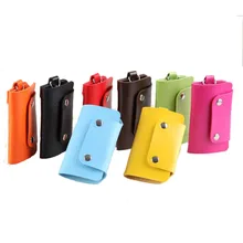 ПУ кожа модные подарки ключи ключница держатели автомобильный брелок держатель для ключей сумка чехол-футляр кошелек цвет автомобиля случайный DB013