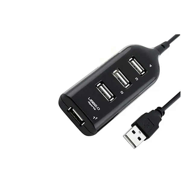 HIPERDEAL USB 2,0 Hi-speed 4-портовый разветвитель концентратор адаптер для ПК компьютер Ноутбук совместно используемое устройство черный и белый цвет QIY19 D23