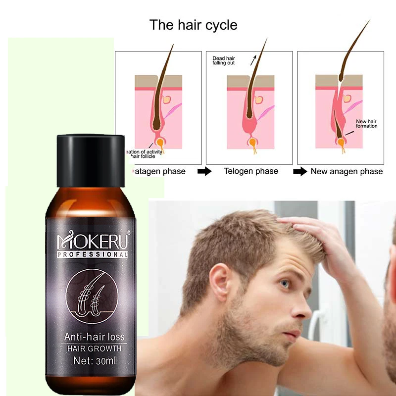 Mokeru 1pc 30ml Natural Organic Anti Hair Loss Products Baldness