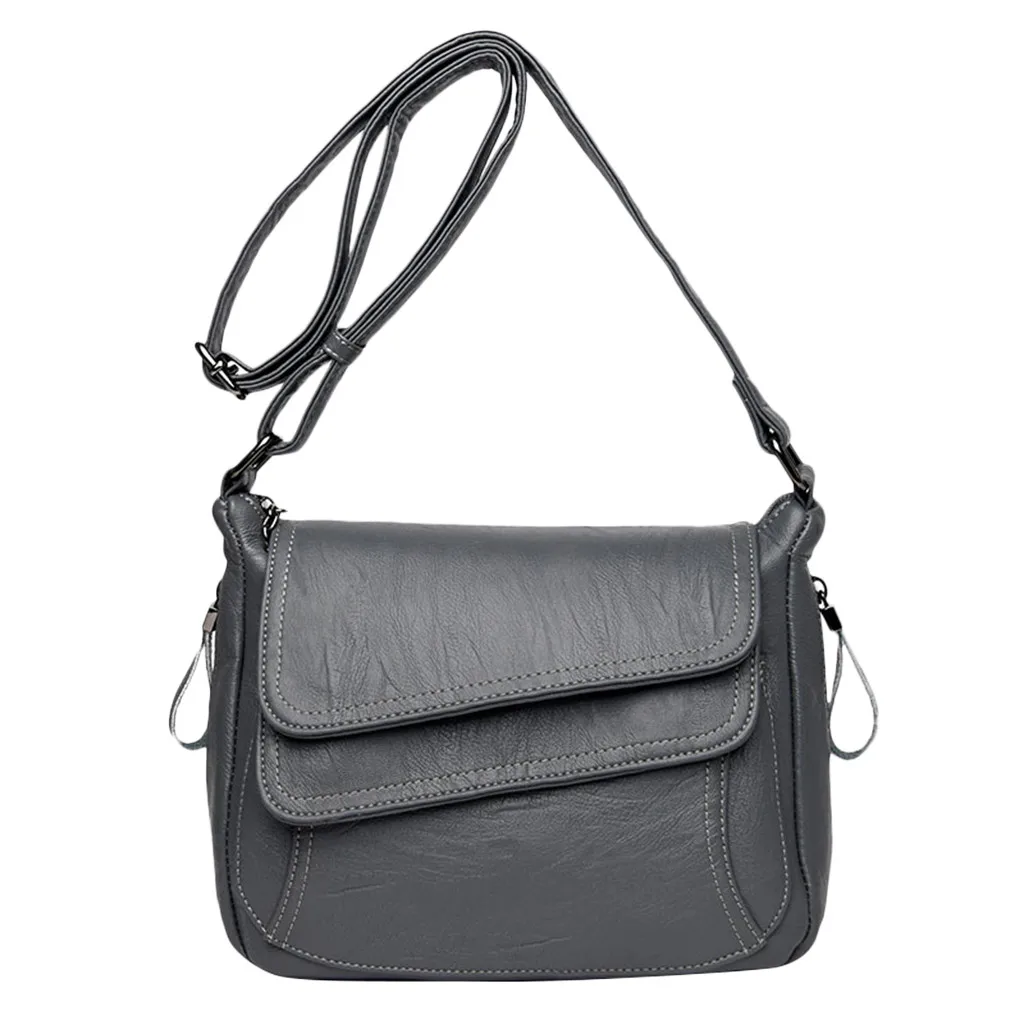Кожаные роскошные сумки, женские сумки, женские дизайнерские сумки-мессенджеры, летняя пляжная сумка, сумка через плечо для женщин, черная сумка, основная 15 - Цвет: Серый