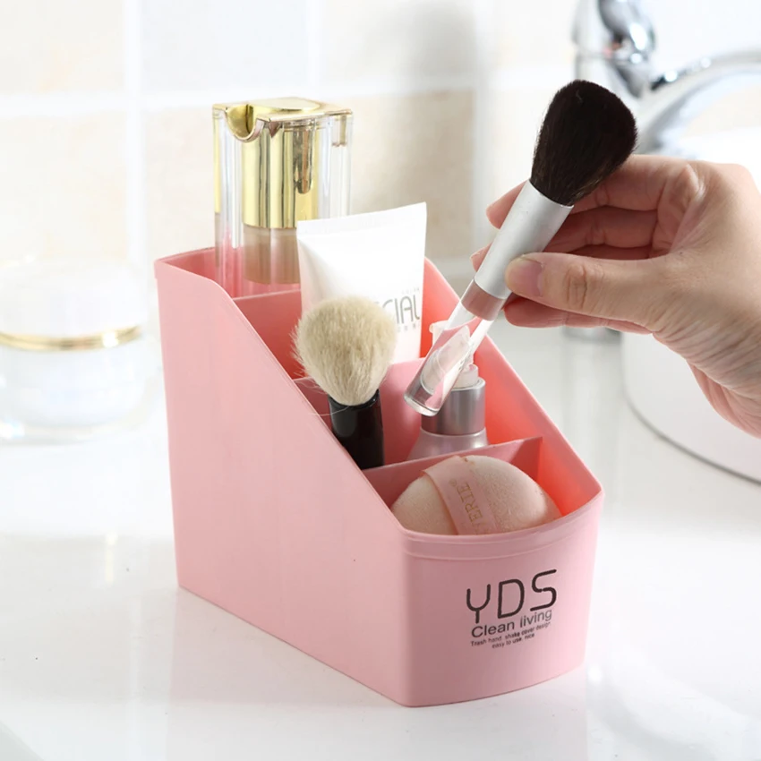 

Creative Plastic Box Multi-grid Desktop Makeup Organize Storage Box Cosmetic Case Remote Control Holder Small Objects Container