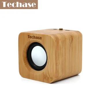 

Techase A01 Bamboo Mini Bluetooth Speaker Wireless Subwoofer Portable Computer Speakers Support 3.5MM Line-in MP3 Caixa De Som