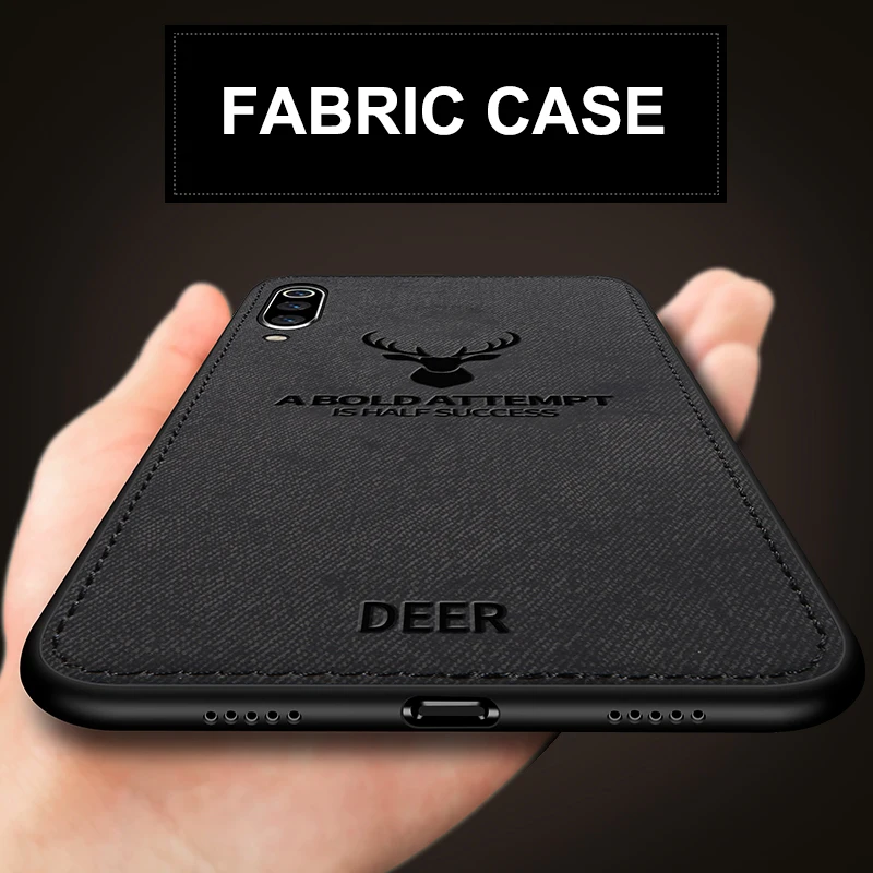 

For Samsung Galaxy A50 Case Cloth Distressed Hard Back Cover On For Samsung Galaxy A30 A20 M10 M20 M30 Phone Case Fabric Fundas