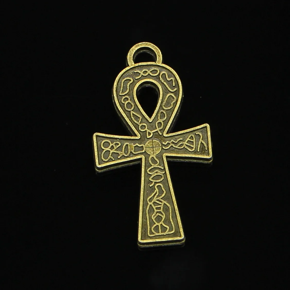34pcs Antique Bronze Plated egyptian ankh life symbol Charms for