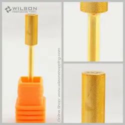 Малый насадка для фрезера-тройной штраф (3XF-1140029)-золото-WILSON Карбид Nail сверло