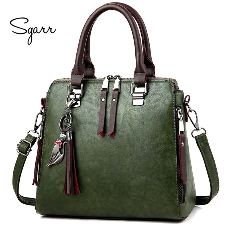 

SGARR soft leather handbags women famous brands luxury bag designer quality casual lady messenger bag female large shoulder bags