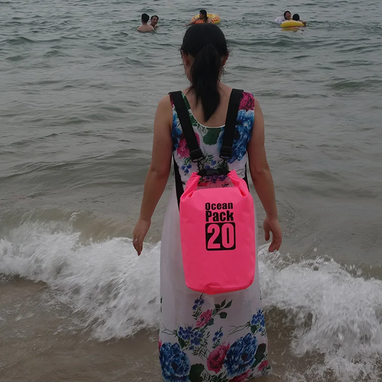 Пвх папку чистая Водонепроницаемый сумка Открытый дрейф плавание Barrel Bag Beach сушки сумка A5240