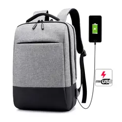 2019 новый мужской рюкзак для ноутбука Водонепроницаемый USB зарядка дорожная Одежда для хранения школьная сумка