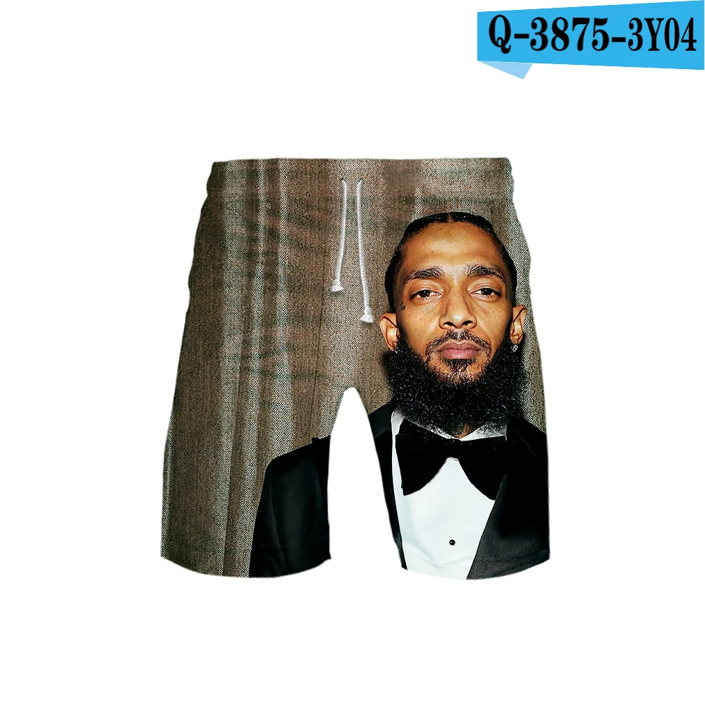 3D Nipsey hussle пляжные шорты Плавки летние новые быстросохнущие шорты хип-хоп Короткие штаны пляжная одежда - Цвет: H