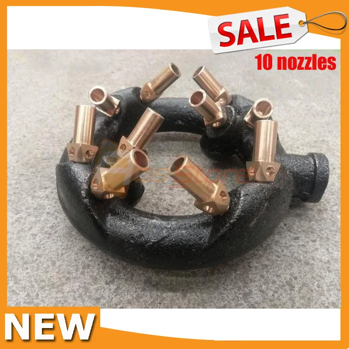 

Cast Iron 88 Nozzles Gas Jet Tips Burner for Kitchen Cooking Propane Jet Burner Natural Gas LPG Jet Burner 10 Tips 20 Nozzles