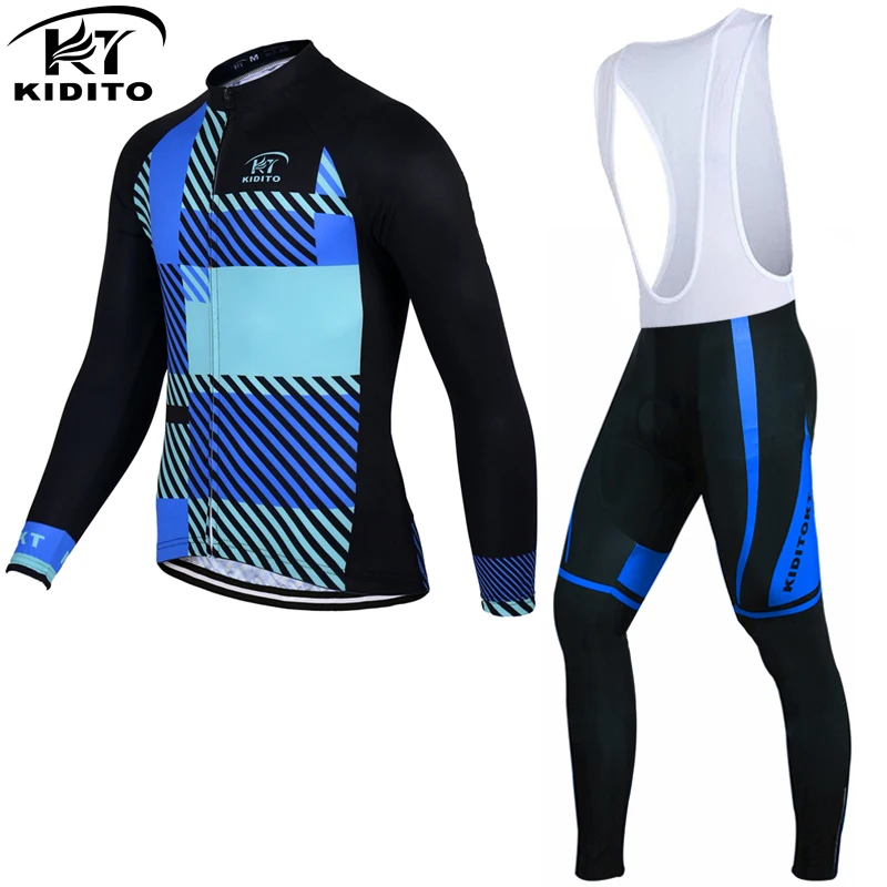 

KIDITOKT 2017 Long Sleeve Racing Bike Clothes Thermal Fleece Ropa Roupa Invierno MTB Bicycle Clothing Winter Cycling Jersey Sets