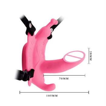 Wireless Remote Control Harness Strap on Panty Butterfly Vibrator, Women Invisible Wearable G Spot Clitoral Stimulator Vibrators 5