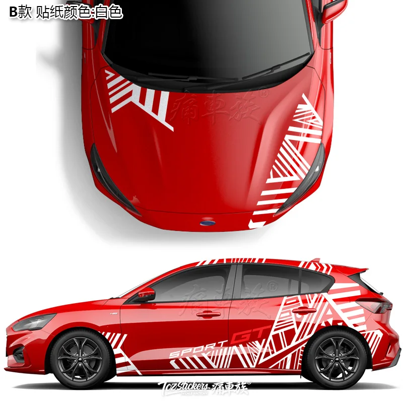 Автомобильные наклейки для Ford Focus 2019 цветные кузова декоративные
