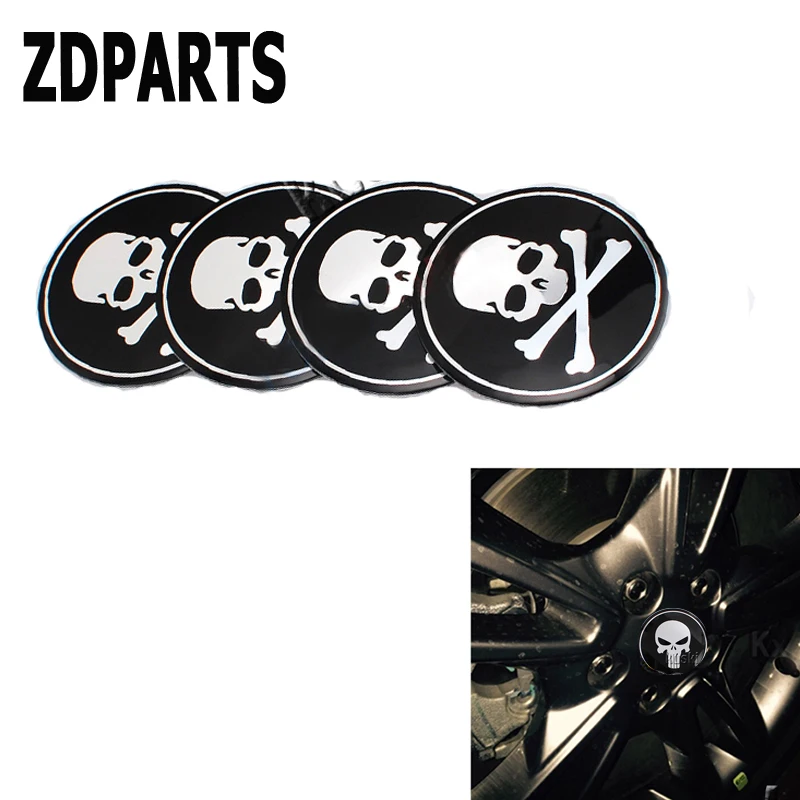 ZDPARTS 4X колпачки на ступицу колеса автомобиля с черепом наклейки крышку для Volkswagen