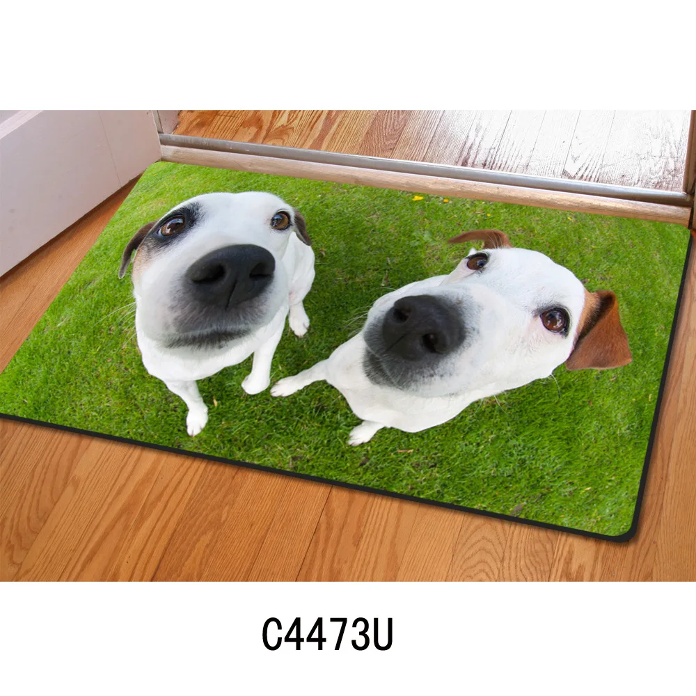 Entrance doormat 3D cute pet dog printed Rubber Mat 3D ainmal Carpet