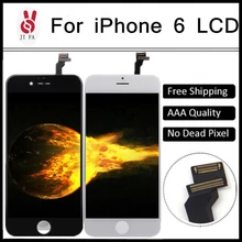 10 pcs/lot AAA 100% No Dead Pixel for IPhone 6 LCD Display Touch Screen Digitizer Assembly Replacement Black or White Free DHL