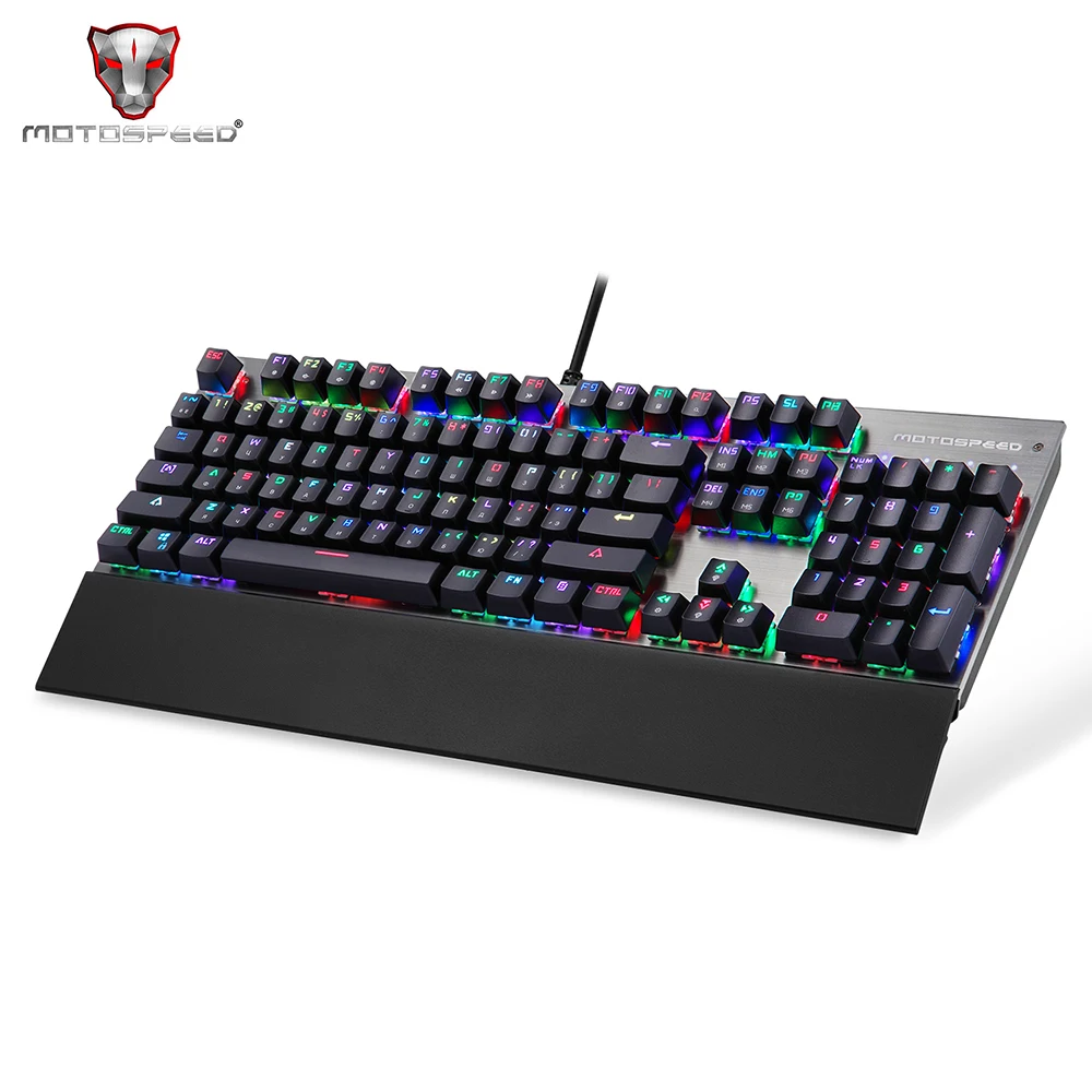 Motospeed CK108 английская/Русская версия 104 клавиш RGB подсветка эргономичный дизайн