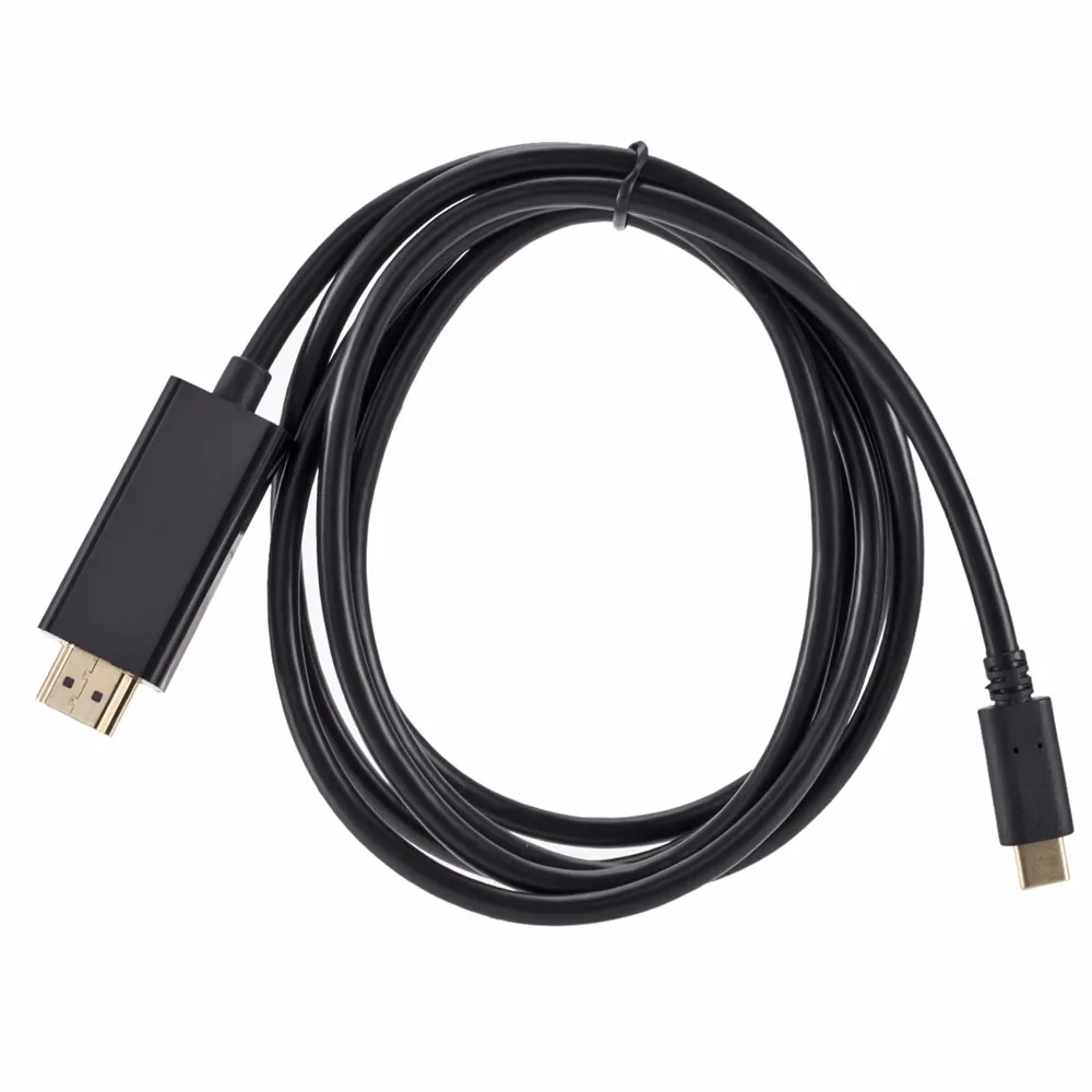 1 8 м USB C к HDMI 4K кабель адаптер Тип Thunderbolt 3 для Huawei Mate 10 MacBook Pro 2018 Galaxy S8 + C|Кабели HDMI| |