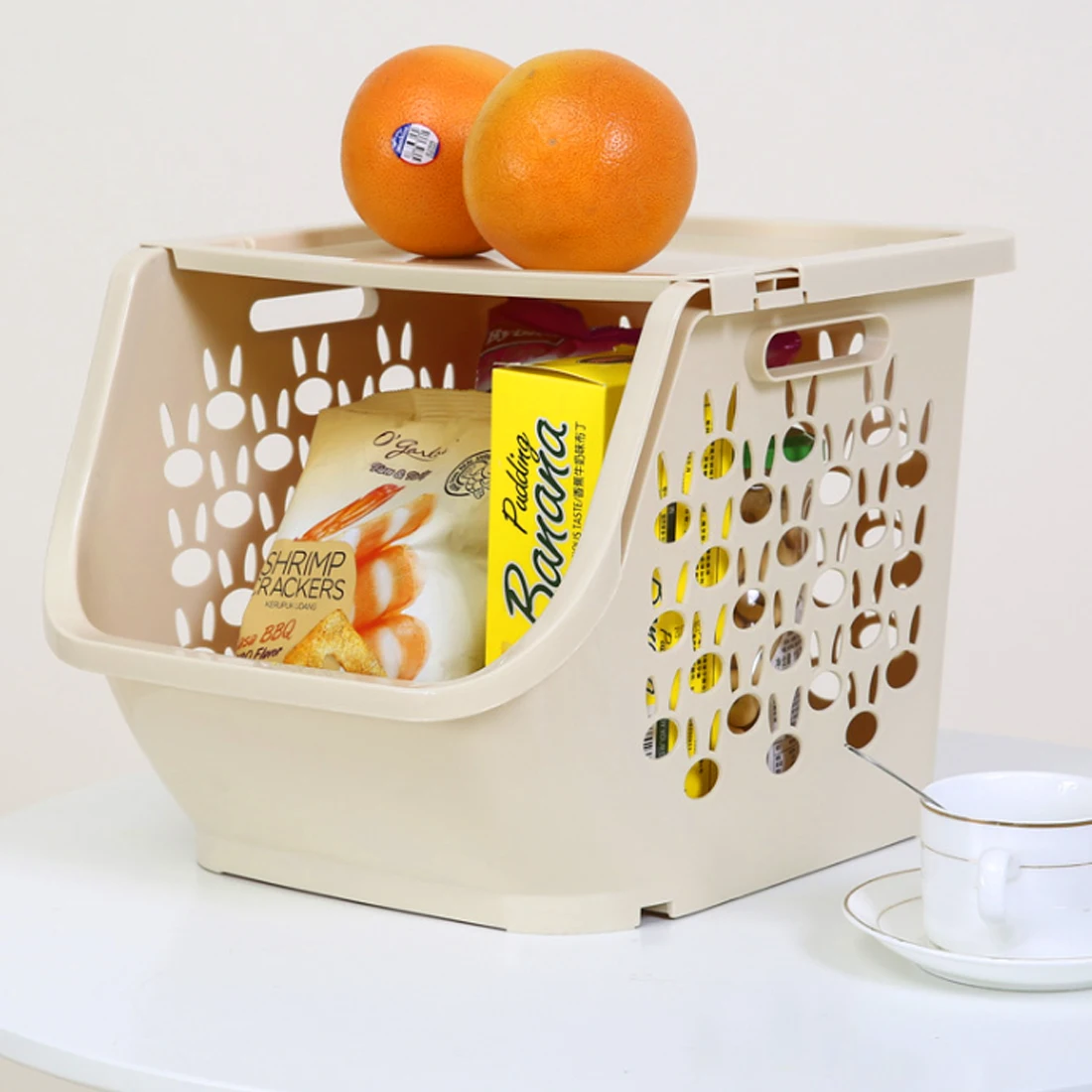 Günstig HIPSTEEN Küche Lagerung Korb Kunststoff Multi funktionale Hohl Gemüse Obst Racks mit Abdeckung Lagerung Korb für Organisatoren