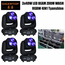 Gigertop TP-L340 супер луч 3x40 Вт сценическое освещение 4 цвета свет 140 Вт с 10/17 каналом для вечерние диско DJ шоу DMX-512 Roadcase