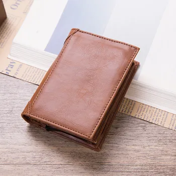 

Unisex Wallets 2019 Anti Theft package Bank Carbon Fiber Package credit card wallet portafoglio donna billeteras para hombre