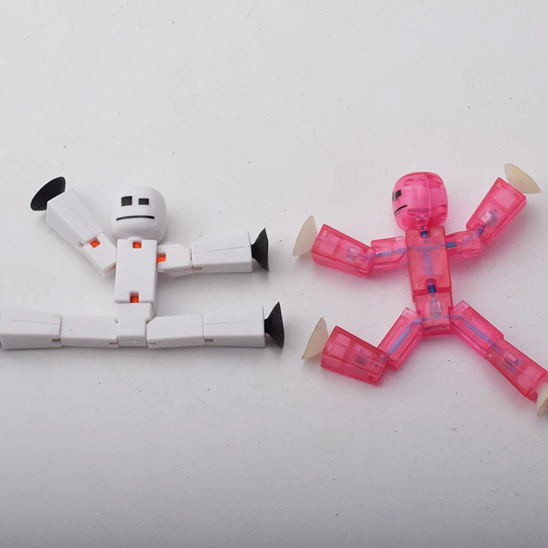 Случайный цвет DIY Creat анимационный фильм Stik Bot игрушки анимационная игрушка сарай куклы с присоской Stik bot экран