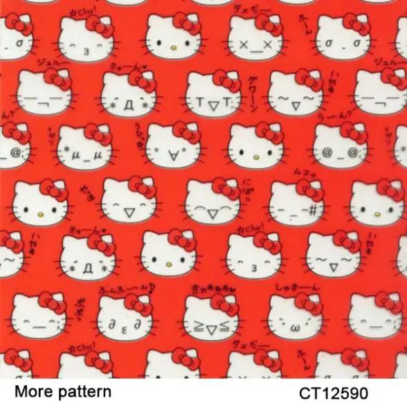 C030 печатные материалы 50 ширина квадрата 1 м рисунок hello cat гидрографическая пленка