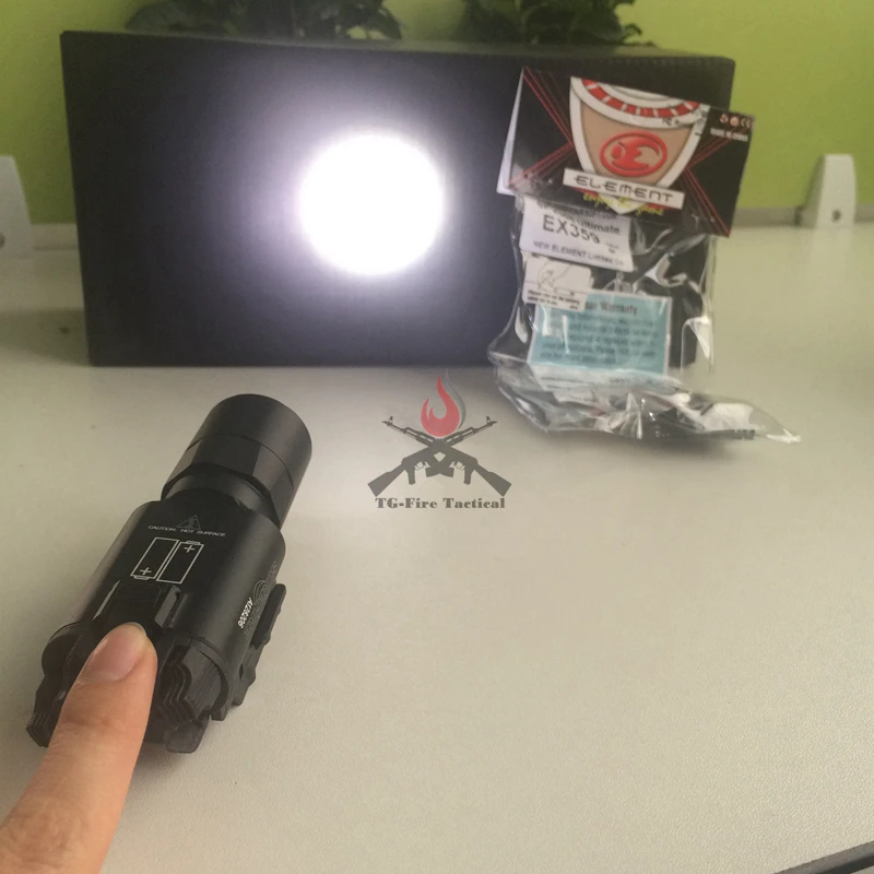Lumen com Picatinny Elemento Airsoft Surefir Ultra X300u Fashlight Arma Pistola Lanterna 370 Rail X300 17 Luzes de armas