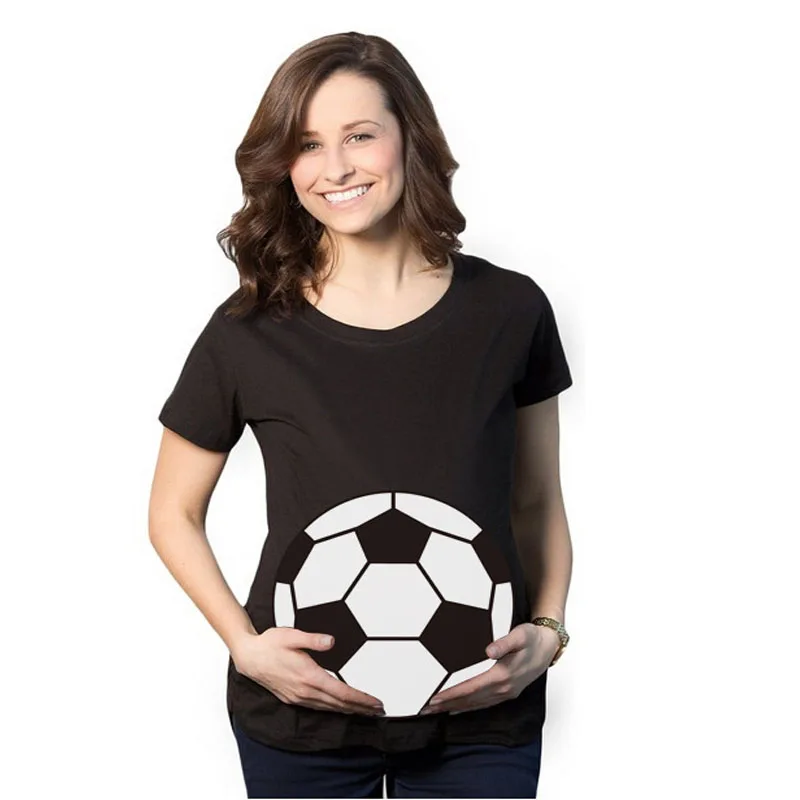 2017 Fashion Football Print funny maternity pregnant T shirts Women Cotton Cute Pregnancy Maternity Clothes Summer T Shirt Women 2017 Fashion Football Print funny maternity pregnant T shirts Women Cotton Cute Pregnancy Maternity Clothes Summer T Shirt Women