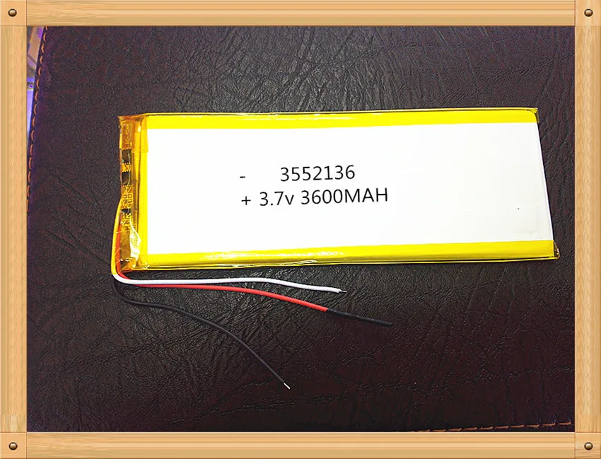 

3552136 3.7 V lithium Tablet polymer battery tablet MID panel 3600 mah 3 lines