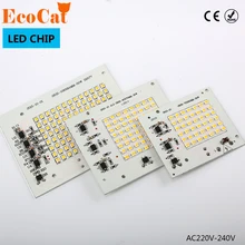 SMD СВЕТОДИОДНЫЙ лампы с чипом бисера Smart IC 220 В 10 Вт 20 Вт 30 Вт 50 Вт 90 Вт для наружного прожектора холодный белый/теплый белый прожектор