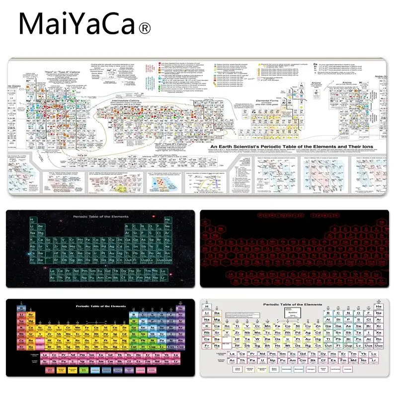 

MaiYaCa New Printed Periodic Table of Elements Silicone Pad to Mouse Game Size for 300*900*2mm and 400*900*2mm Game Mousepad