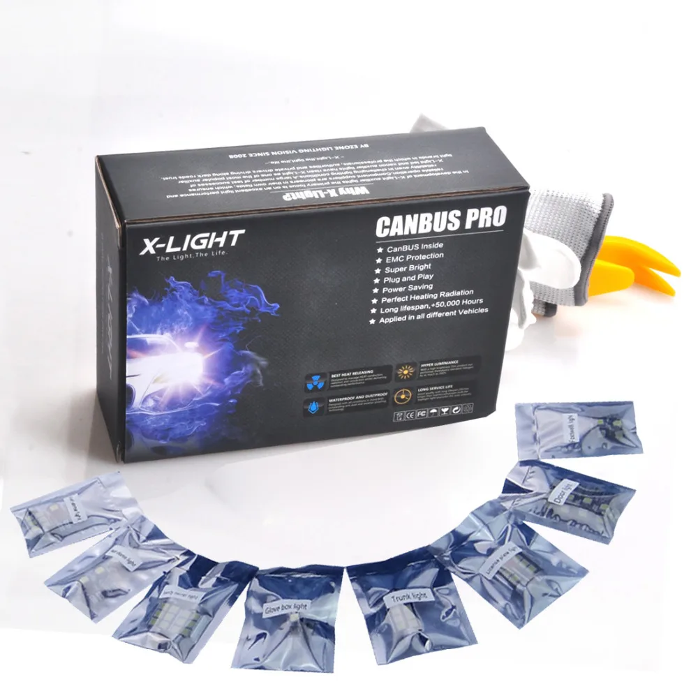 20PCS White Premium LED Interior Map Dome Reading Light Kit + License Plate for Volvo XC70 2008-20XX with install tools | Автомобили и