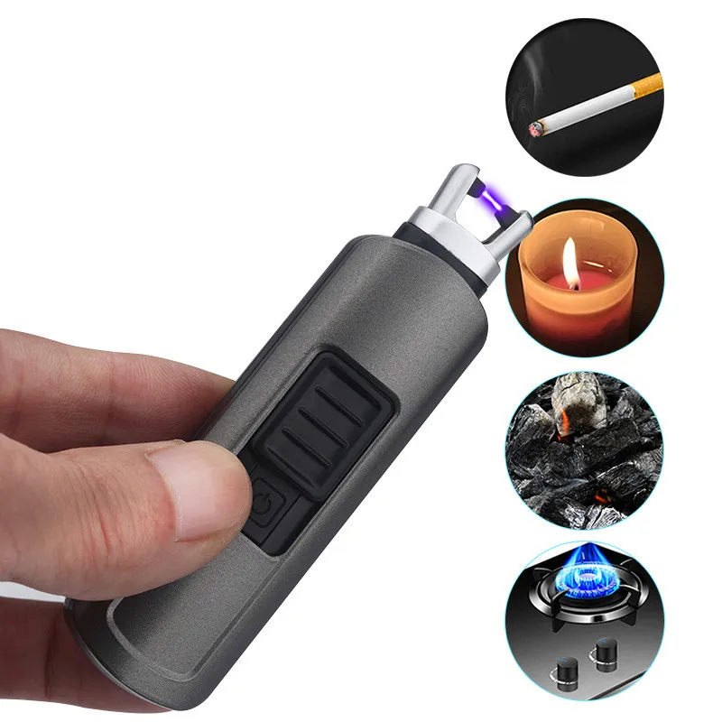 

Mini Portable Outdoor Waterproof Stove Lighter Kitchen Lighters USB Rechargeable Smoking Cigarettes Tobacco BBQ Candle Lighter