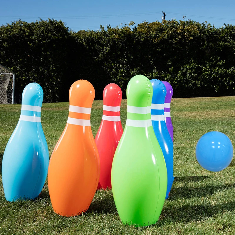6 шт./компл. надувной шар для боулинга для детей Красочные завышенным игрушки для детей на открытом воздухе игрушка пляж пастбищ Семья безделушка