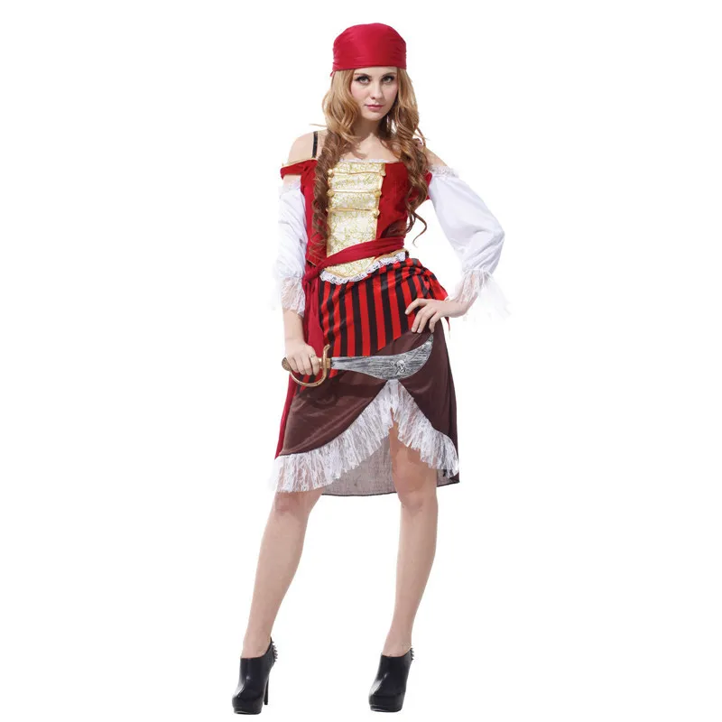 Holiday Party Female Pirate Cosplay Costume Caribbean Pirates