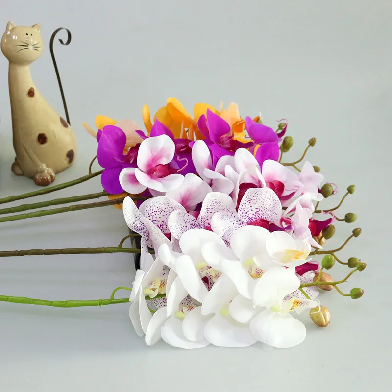 Flone Real Touch Butterfly Orchid Simulation Silk Orchid  Artificial Plant Flower For Wedding Home Office Party Decoration (1)