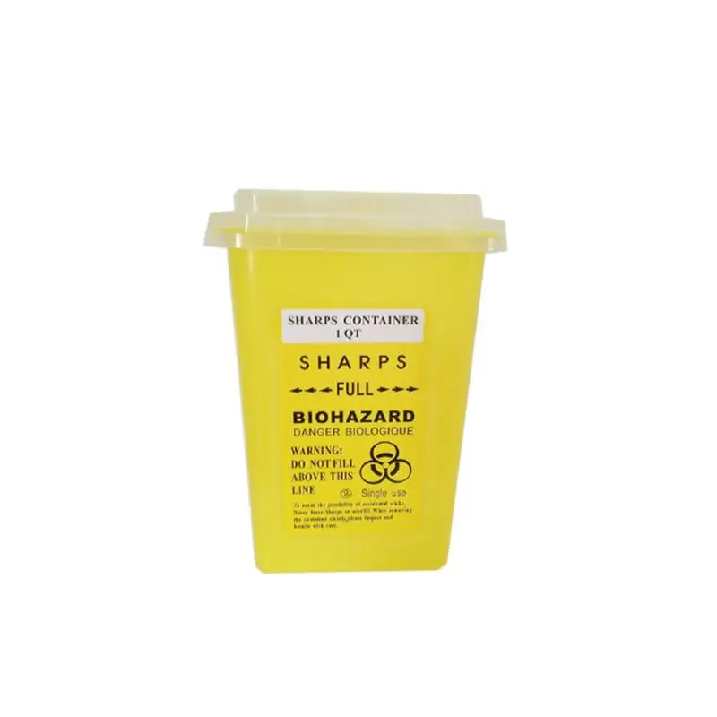 LUOEM биоопасность Sharps контейнер утилизация иглы желтый медицинский острый