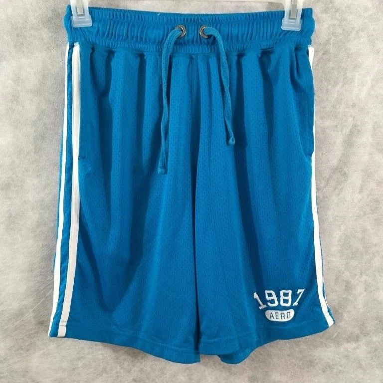Aeropostale Athletic Shorts Size M Blue 26 x 9.5 womens