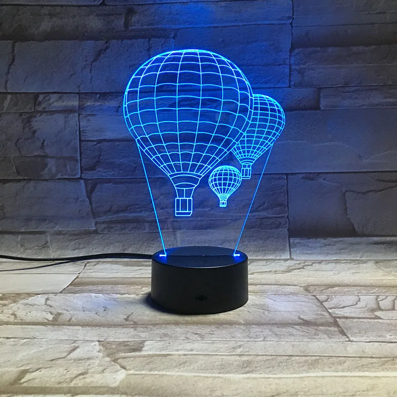 Воздушный шар 3D лампа светильник ing светодиодный USB настольная настроение RGB
