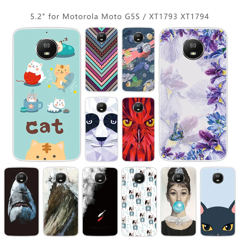 Чехол для Motorola Moto G5S Pieces мягкий прозрачный силиконовый чехол XT1793 XT1794 XT1792 5 2 дюйма