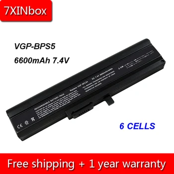 

7XINbox 6cell 6600mAh 7.4V VGP-BPL5A VGP-BPL5 VGP-BPS5 VGP-BPS5A Laptop Battery For Sony VAIO VGN TX VGN-TX15C/W VGN-TX25C