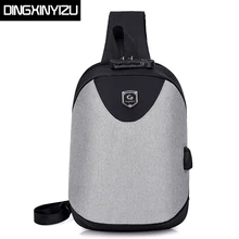 DINGXINYIZU мужская сумка через плечо с usb зарядкой многофункциональная Противоугонная сумка через плечо короткая походная Сумка-мессенджеры нагрудная сумка мужская нагрудная сумка