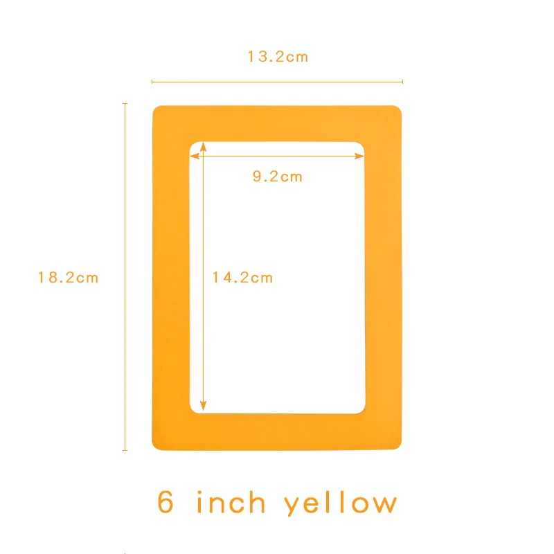 YIBAI 6/7/10 дюймов магнитная фоторамка Применение для холодильника и железа ворсом на внутренней поверхности показать картинку из ПВХ - Цвет: Yellow 6 inch