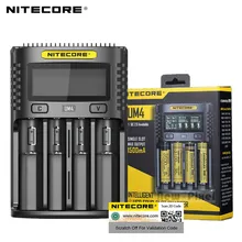 Ограниченное по времени предложение Оригинальное Nitecore UM4 USB четырехслотовое QC зарядное устройство интеллектуальная схема глобальная страховка Li-Ion AA 18650 зарядное устройство