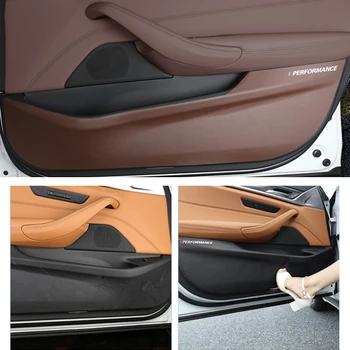 

For 18 BMW 5 Series 528 530 540 Accessories Car Door Anti-kick Pad Sticker Ultra-thin leather PVC Door Protection Side Edge Film