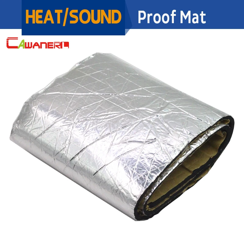 Cawanerl 120CM X 100CM Car Hood Engine Firewall Heat Mat Deadener Sound