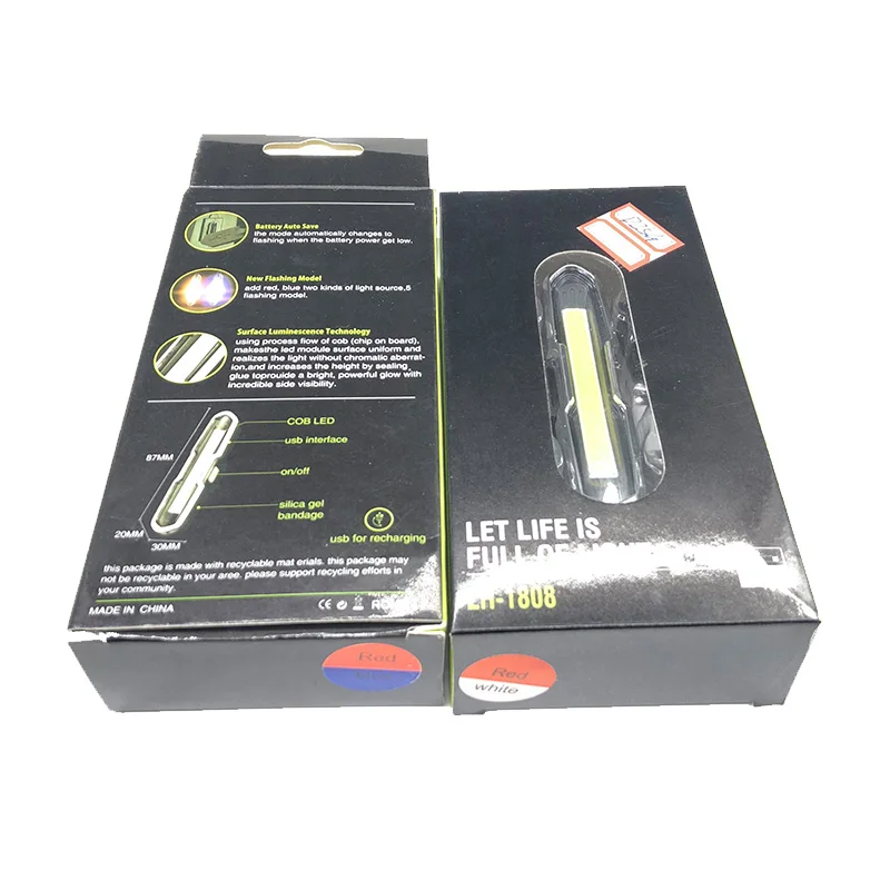 Clearance USB Rechargeable Front Rear Bicycle Light Lithium Battery LED Bike Taillight Cycling Helmet Light Lamp Mount Bicycle Accessories 5